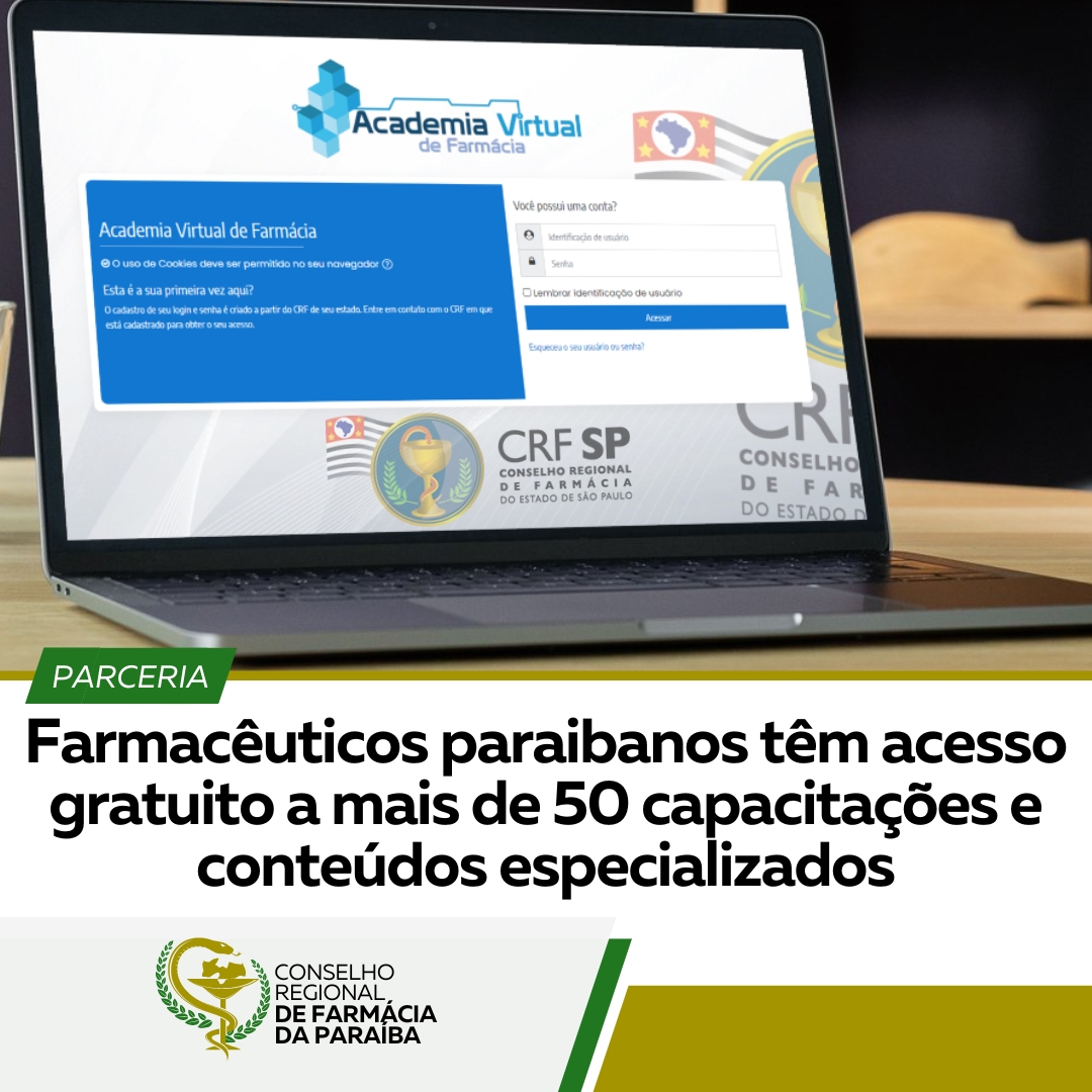 PARCERIA COM O CRF-SP LIBERA MAIS DE 50 CAPACITAÇÕES E CONTEÚDOS ESPECIALIZADOS