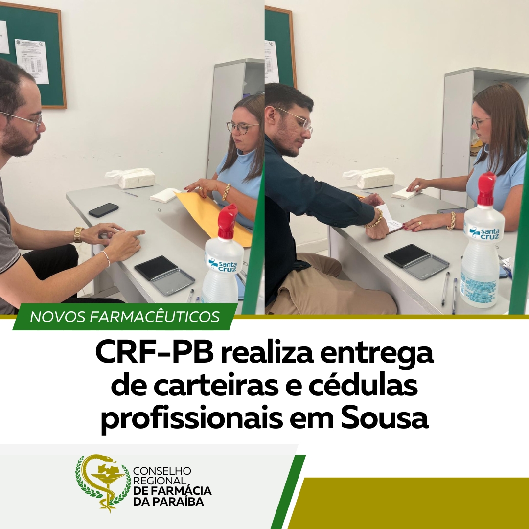 CRF-PB REALIZA ENTREGA DE CARTEIRAS E CÉDULAS PROFISSIONAIS EM SOUSA