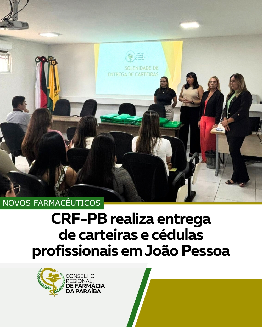 CRF-PB REALIZA ENTREGA DE CARTEIRAS E CÉDULAS PROFISSIONAIS EM JOÃO PESSOA