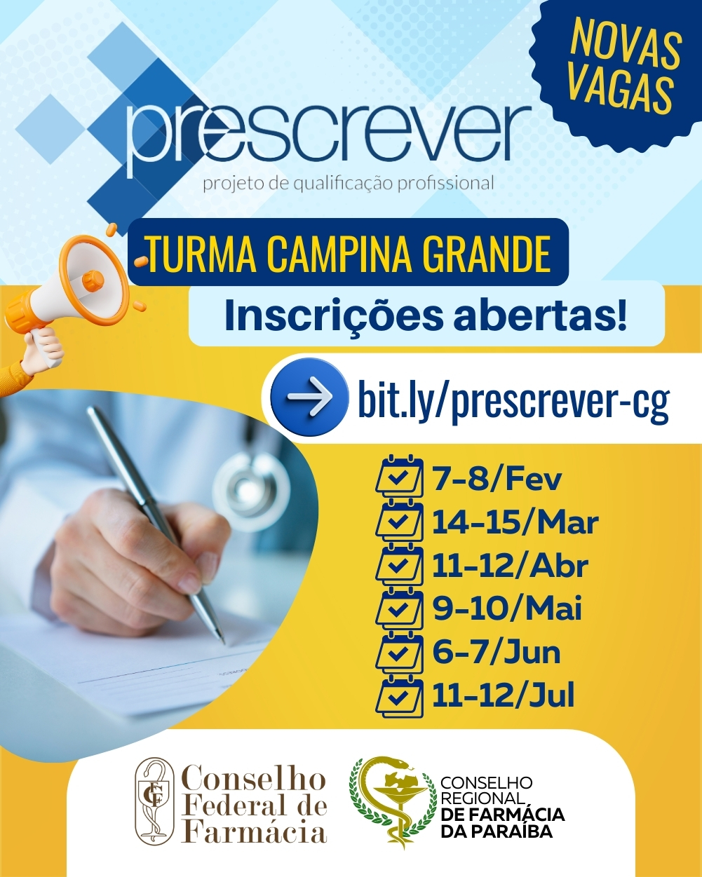 INSCRIÇÕES ABERTAS! PRESCREVER - CAMPINA GRANDE-PB