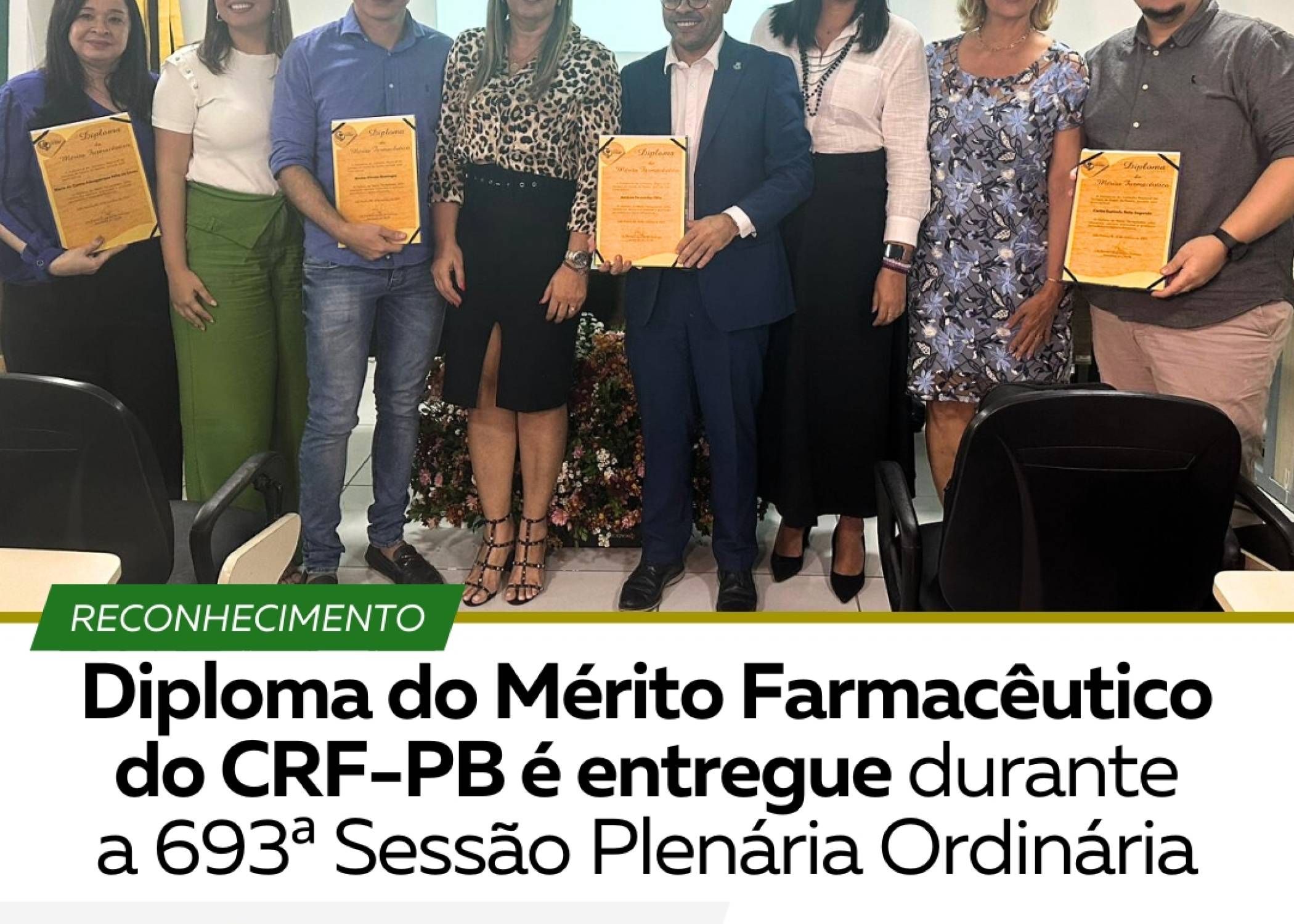 DIPLOMA DO MÉRITO FARMACÊUTICO DO CRF-PB