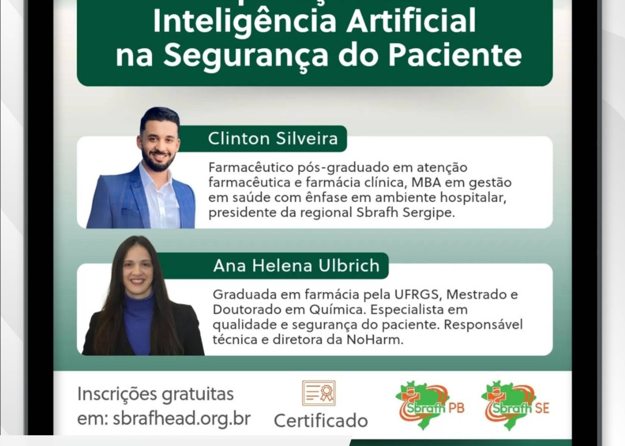 WEBINAR: APLICAÇÃO DA INTELIGÊNCIA ARTIFICIAL NA SEGURANÇA DO PACIENTE