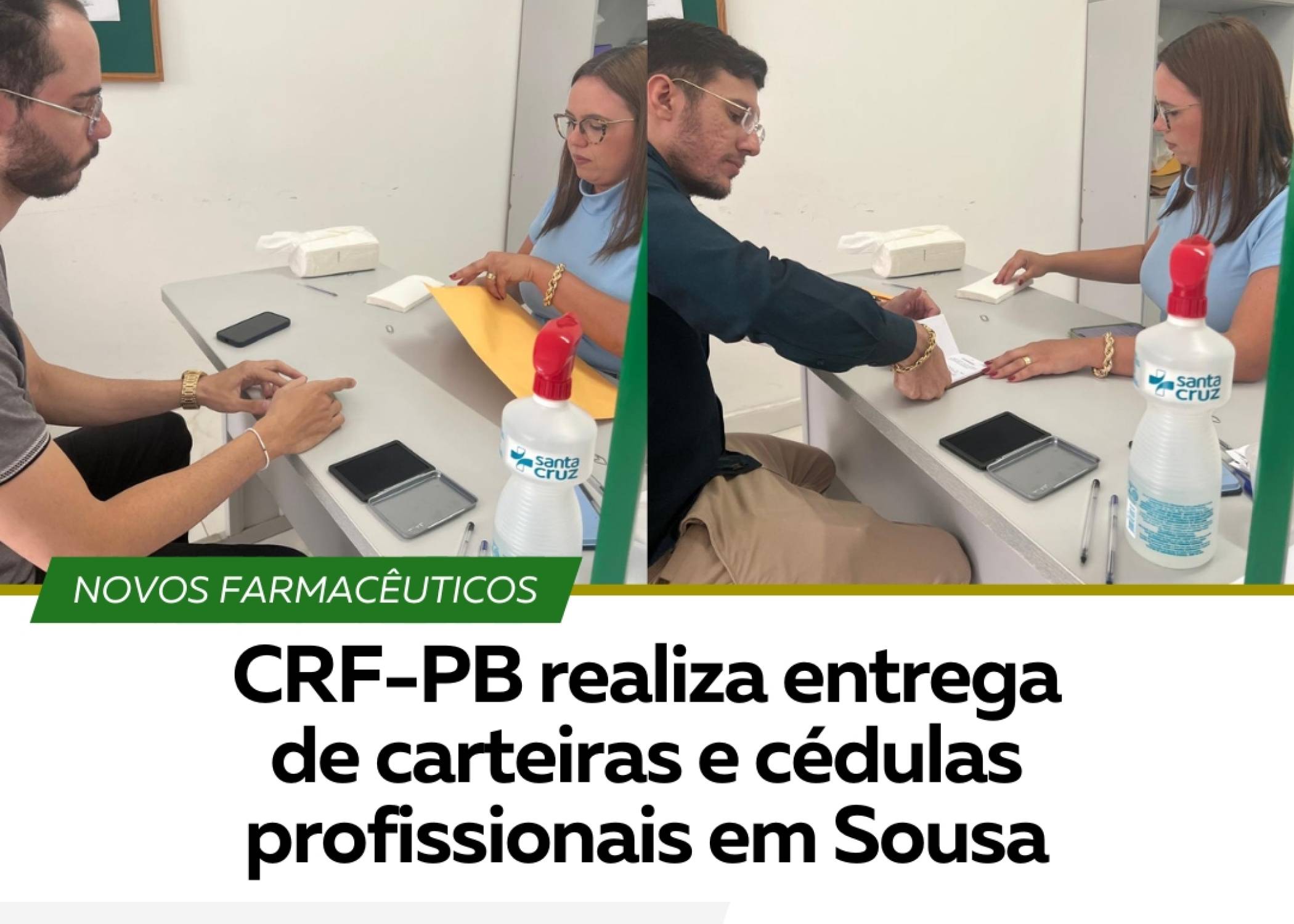 CRF-PB REALIZA ENTREGA DE CARTEIRAS E CÉDULAS PROFISSIONAIS EM SOUSA